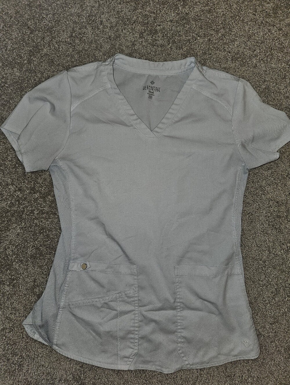 Med couture XS Light Grey Scrub Top